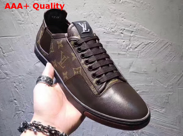 Louis Vuitton Men Sneaker Damier Ebene Canvas Replica