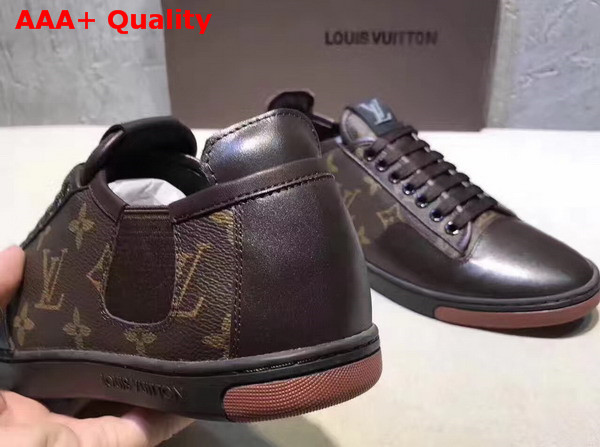 Louis Vuitton Men Sneaker Damier Ebene Canvas Replica