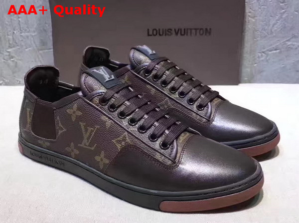 Louis Vuitton Men Sneaker Damier Ebene Canvas Replica