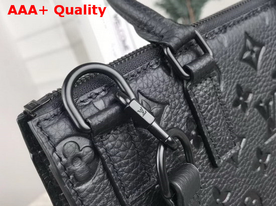 Louis Vuitton Mens 2020 Spring Summer Fashion Show Tote Bag in Black Taurillon Monogram Leather Replica