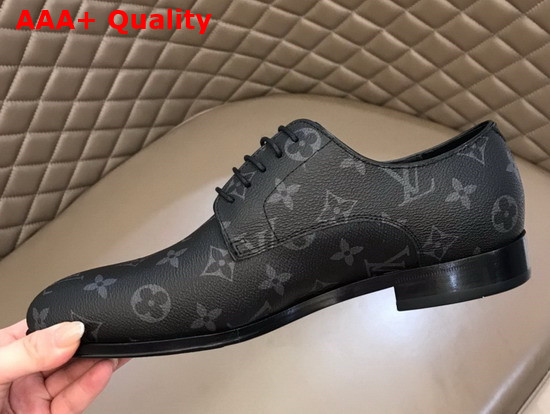 Louis Vuitton Mens Derby in Monogram Eclipse Canvas Replica