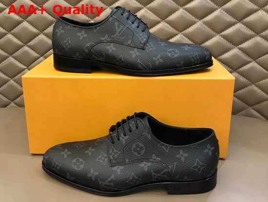 Louis Vuitton Mens Derby in Monogram Eclipse Canvas Replica