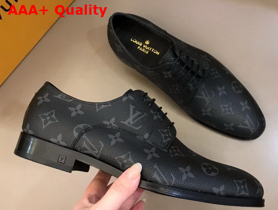 Louis Vuitton Mens Derby in Monogram Eclipse Canvas Replica