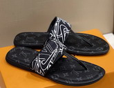 Louis Vuitton Mens Flat Thong Monogram Eclipse Canvas Replica