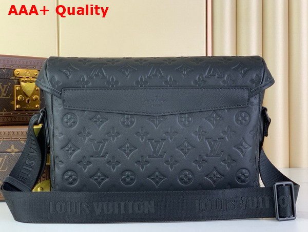 Louis Vuitton Messenger Voyager PM Bag in Black Monogram Shadow Leather M25121 Replica