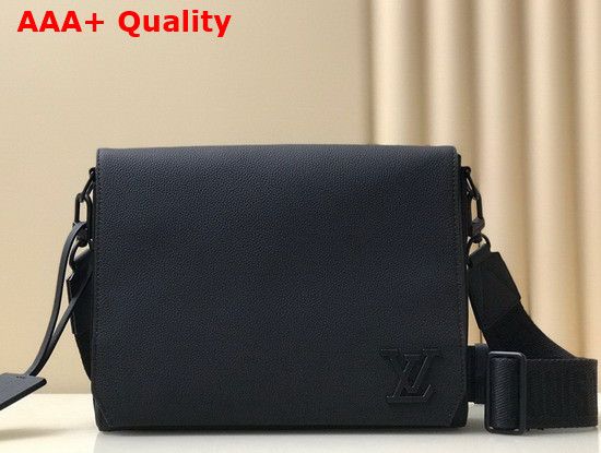 Louis Vuitton Messenger in Black Grained Calf Leather M57080 Replica