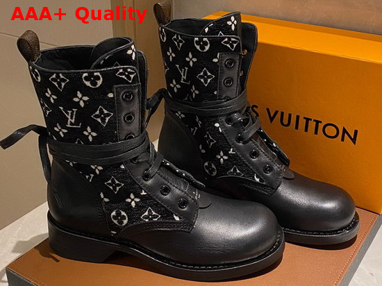 Louis Vuitton Metropolis Flat Ranger Black and White Monogram Velvet with Black Calf Leather 1A95Z6 Replica