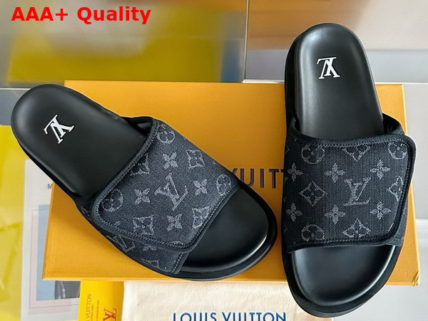 Louis Vuitton Miami Mule in Black Monogram Denim Replica