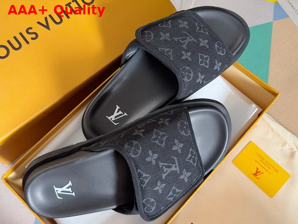 Louis Vuitton Miami Mule in Black Monogram Denim Replica