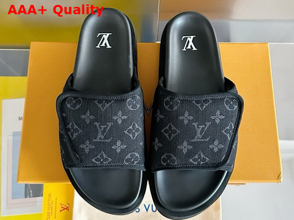 Louis Vuitton Miami Mule in Black Monogram Denim Replica