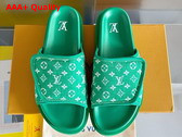 Louis Vuitton Miami Mule in Green Mini Monogram Textile 1ABNU9 Replica