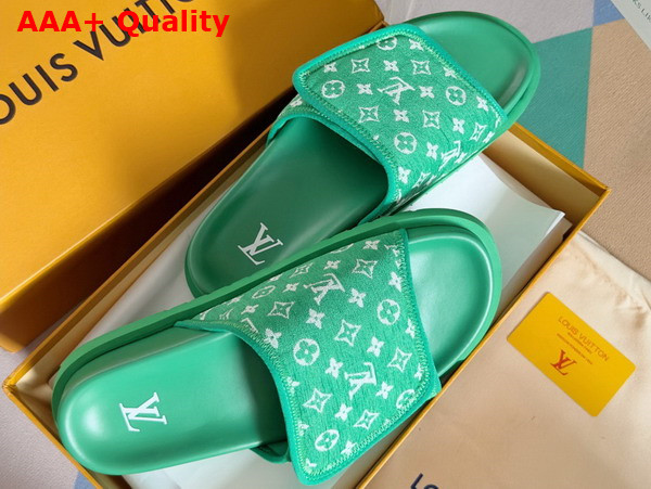 Louis Vuitton Miami Mule in Green Mini Monogram Textile 1ABNU9 Replica