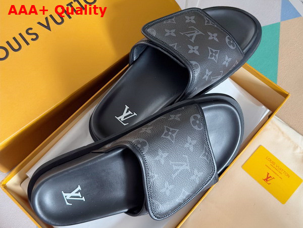 Louis Vuitton Miami Mule in Monogram Eclipse Canvas Replica