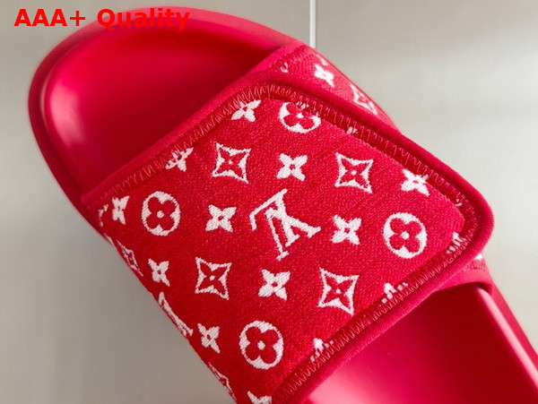 Louis Vuitton Miami Mule in Red Mini Monogram Textile 1ABFU8 Replica