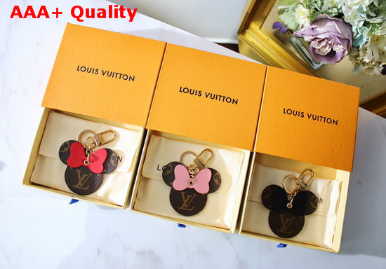 Louis Vuitton Mickey Bag Charm and Key Holder Monogram Black Replica