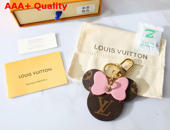 Louis Vuitton Mickey Bag Charm and Key Holder Monogram Pink Replica