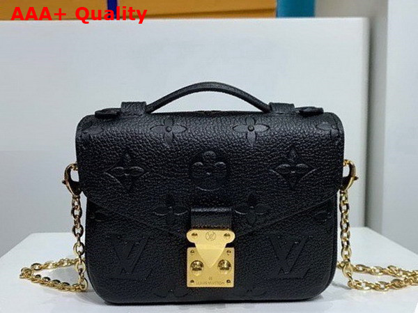 Louis Vuitton Micro Metis Black Monogram Empreinte Leather Replica