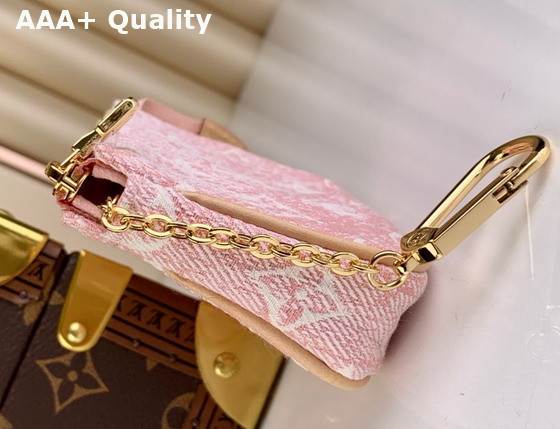 Louis Vuitton Micro Pochette Accessoires Pink Monogram Jacquard Denim M81176 Replica