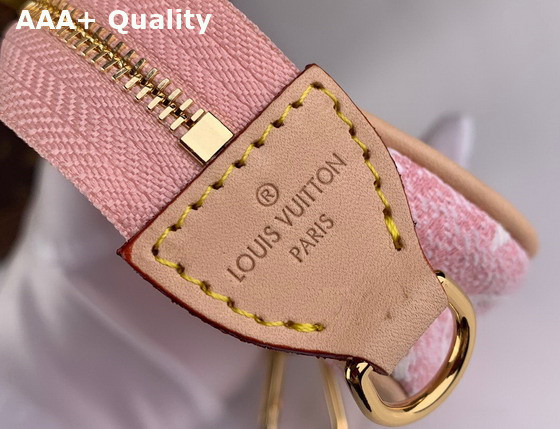 Louis Vuitton Micro Pochette Accessoires Pink Monogram Jacquard Denim M81176 Replica