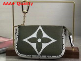 Louis Vuitton Micro Pochette Accessoires White and Khaki Monogram Coated Canvas M67579 Replica