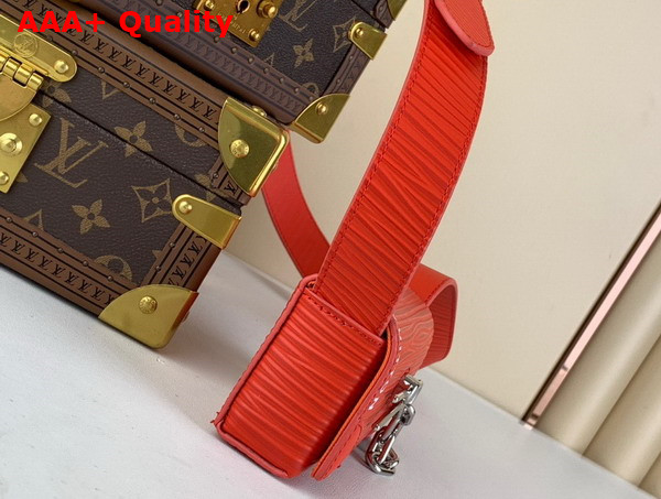 Louis Vuitton Micro Steamer Wearable Wallet in Vermillion Red Epi XL Grained Leather M23837 Replica