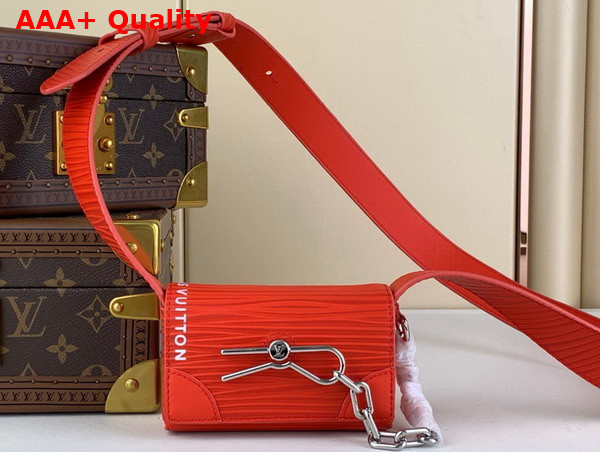 Louis Vuitton Micro Steamer Wearable Wallet in Vermillion Red Epi XL Grained Leather M23837 Replica