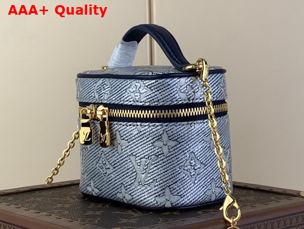 Louis Vuitton Micro Vanity in Blue Monoglam Coated Canvas M82467 Replica