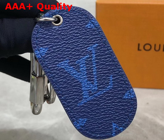 Louis Vuitton Military Tab Charm and Key Holder Blue M67779 Replica