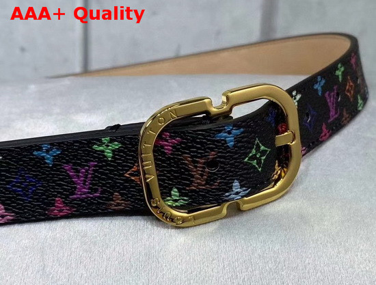 Louis Vuitton Mini 25mm Belt Black Multicolor Monogram Canvas Replica