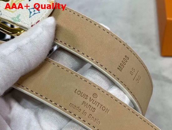 Louis Vuitton Mini 25mm Belt White Multicolor Monogram Canvas Replica