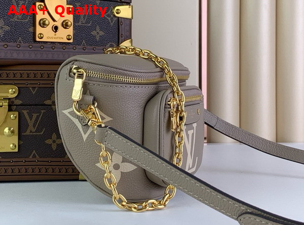 Louis Vuitton Mini Bumbag Bicolor Monogram Empreinte Leather Tourterelle Beige Cream M83219 Replica