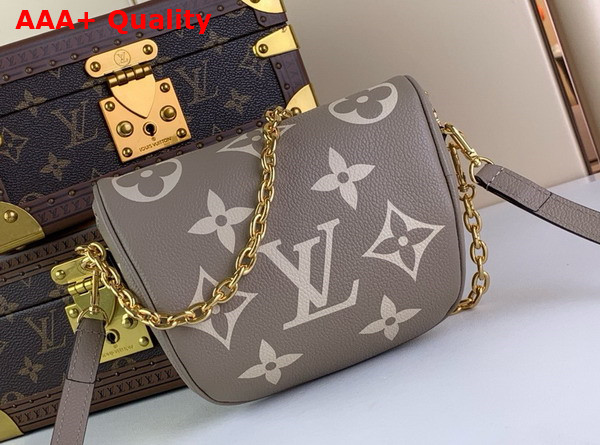 Louis Vuitton Mini Bumbag Bicolor Monogram Empreinte Leather Tourterelle Beige Cream M83219 Replica