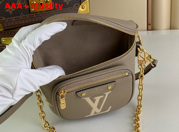 Louis Vuitton Mini Bumbag Bicolor Monogram Empreinte Leather Tourterelle Beige Cream M83219 Replica