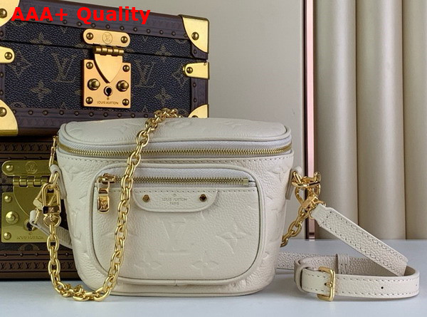 Louis Vuitton Mini Bumbag in Cream Monogram Empreinte Leather M83275 Replica