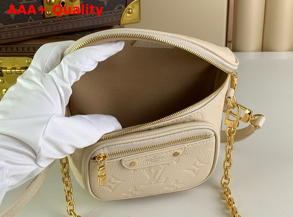 Louis Vuitton Mini Bumbag in Cream Monogram Empreinte Leather M83275 Replica