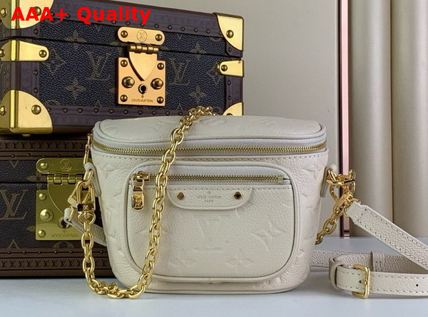 Louis Vuitton Mini Bumbag in Cream Monogram Empreinte Leather M83275 Replica