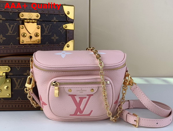 Louis Vuitton Mini Bumbag in Gradient Pink Monogram Empreinte Leather M82347 Replica