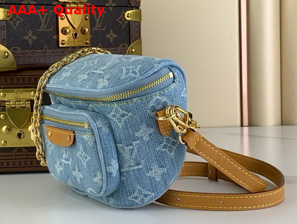 Louis Vuitton Mini Bumbag in Sky Blue Monogram Denim M83353 Replica