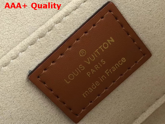 Louis Vuitton Mini Dauphine Beige Epi Leather with Browh Smooth Calfskin Leather Trim Replica