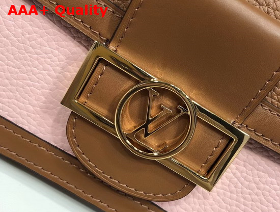 Louis Vuitton Mini Dauphine Bruni Brown and Strawberry Milk Pink Taurillon Leather M53805 Replica