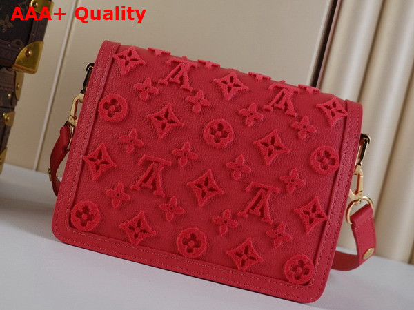 Louis Vuitton Mini Dauphine Handbag Fluo Pink Tufted Grained Calfskin Leather M20747 Replica