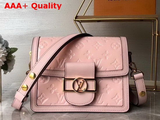 Louis Vuitton Mini Dauphine Handbag Pink Monogram Vernis Leather Replica