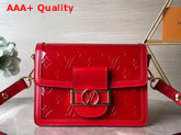 Louis Vuitton Mini Dauphine Handbag Red Monogram Vernis Leather Replica