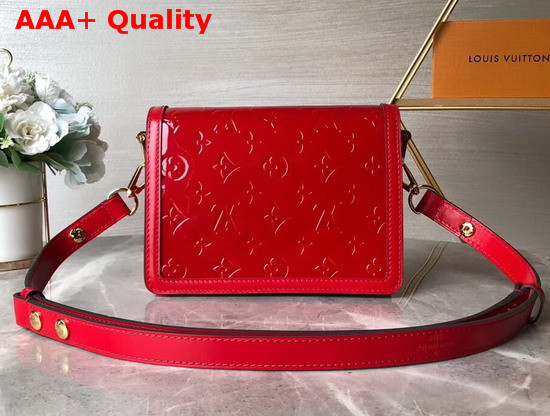 Louis Vuitton Mini Dauphine Handbag Red Monogram Vernis Leather Replica