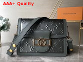 Louis Vuitton Mini Dauphine Handbag Silver Monogram Vernis Leather Replica