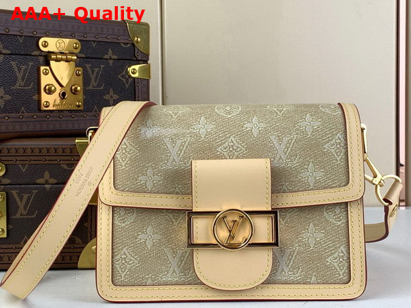 Louis Vuitton Mini Dauphine Handbag in Beige Monoglam Coated Canvas M22826 Replica