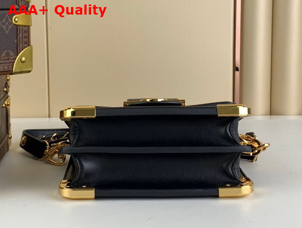 Louis Vuitton Mini Dauphine Handbag in Black Nanogram Calfskin Replica