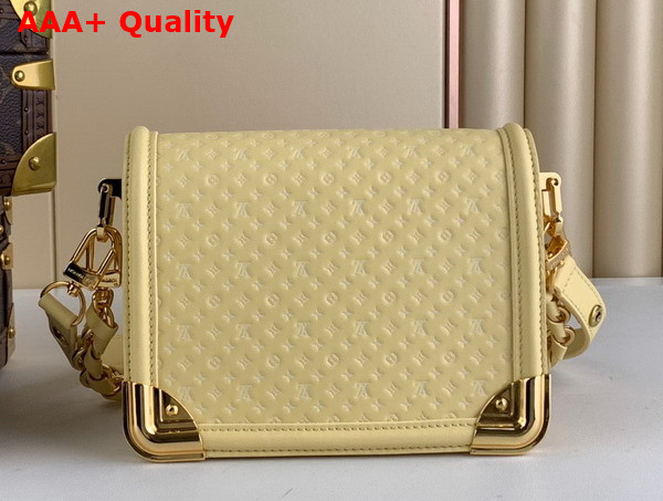 Louis Vuitton Mini Dauphine Handbag in Yellow Nanogram Calfskin M22597 Replica