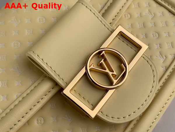 Louis Vuitton Mini Dauphine Handbag in Yellow Nanogram Calfskin M22597 Replica