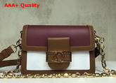 Louis Vuitton Mini Dauphine Snow White and Blackberry Purple Taurillon Leather M53806 Replica